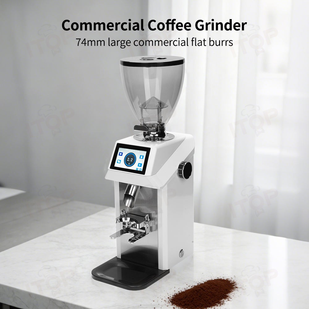ITOP コマーシャル 74mm フラット刃式 全金属製ボデ - Coffee Grinder Burr Flat のレビューと価格