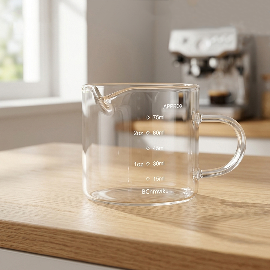 計量機能付きエスプレッソショットグラス、75mlのミニグラス - Espresso Shot Glass のレビューと価格