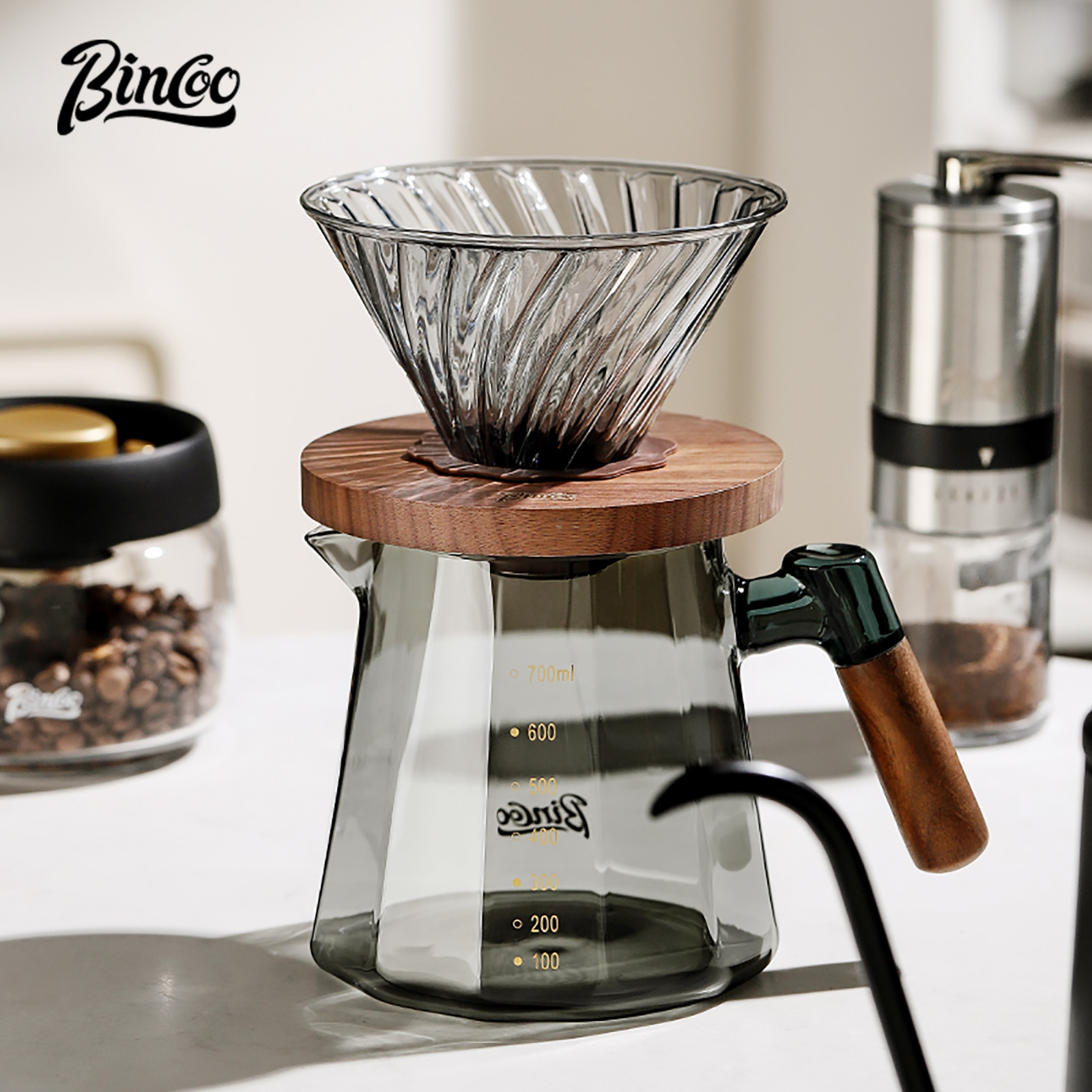 Bincoo ポアオーバーコーヒーメーカーセット 800ml - Coffee Equipment Pour Over のレビューと価格