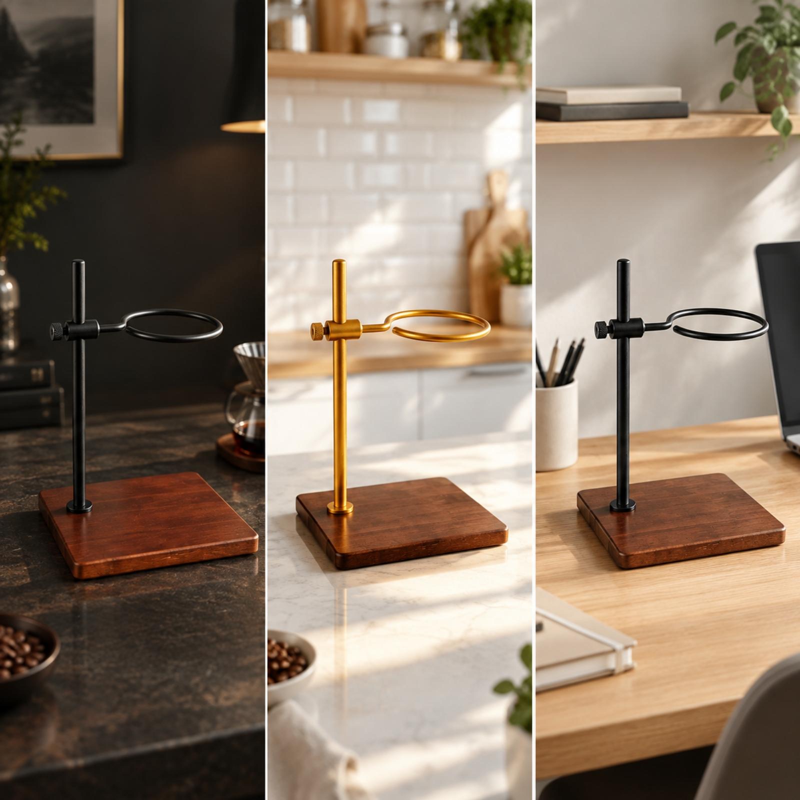 調整可能な木製コーヒードリップスタンド。V60ドリッパー用で - Coffee Equipment Pour Over のレビューと価格